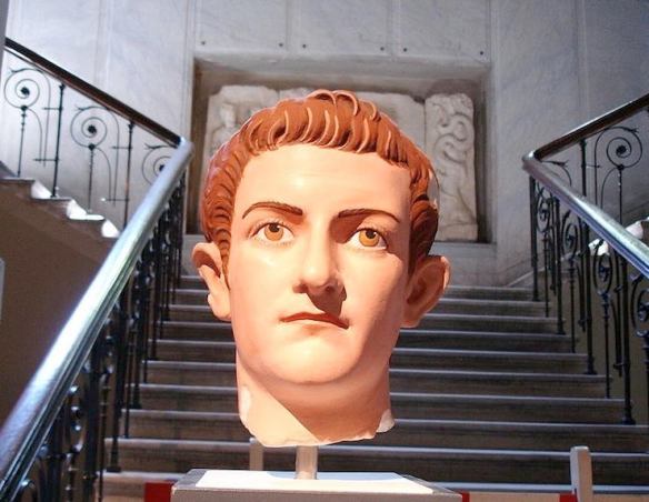Reconstruction of the original polychromy of a Roman portrait of emperor Caligula, in the Istanbul Archaeological Museum. On a loan by the Glyptotek in Munich. Photo: Giovanni Dall'Orto 
